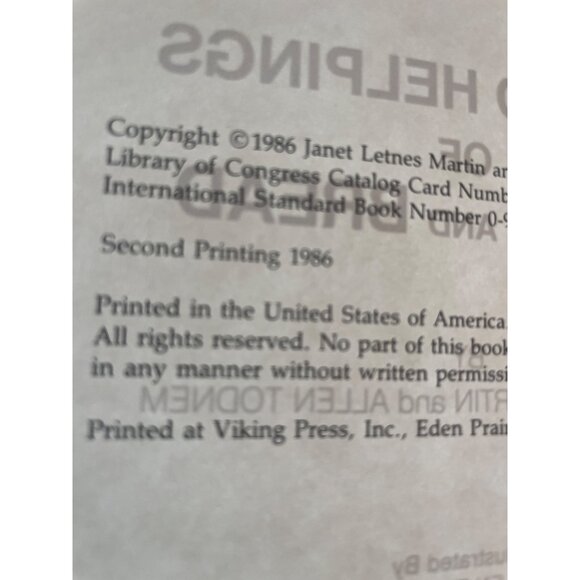"Second Helpings Of Cream And Bread" By Janet Letnes Martin & Allen Todnem Paper - Picture 3 of 6